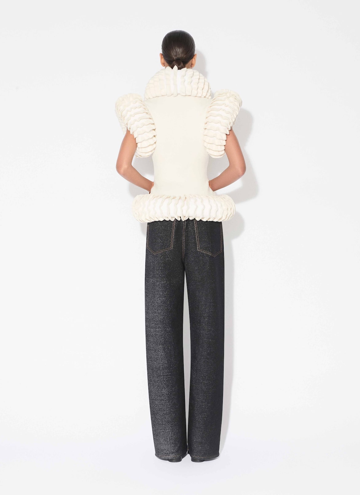FELT KNIT CIRCULAR PADDED JACKET ALAÏA  FELT KNIT CIRCULAR PADDED JACKET